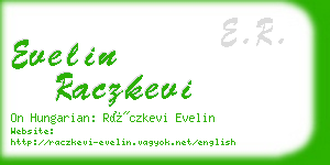 evelin raczkevi business card